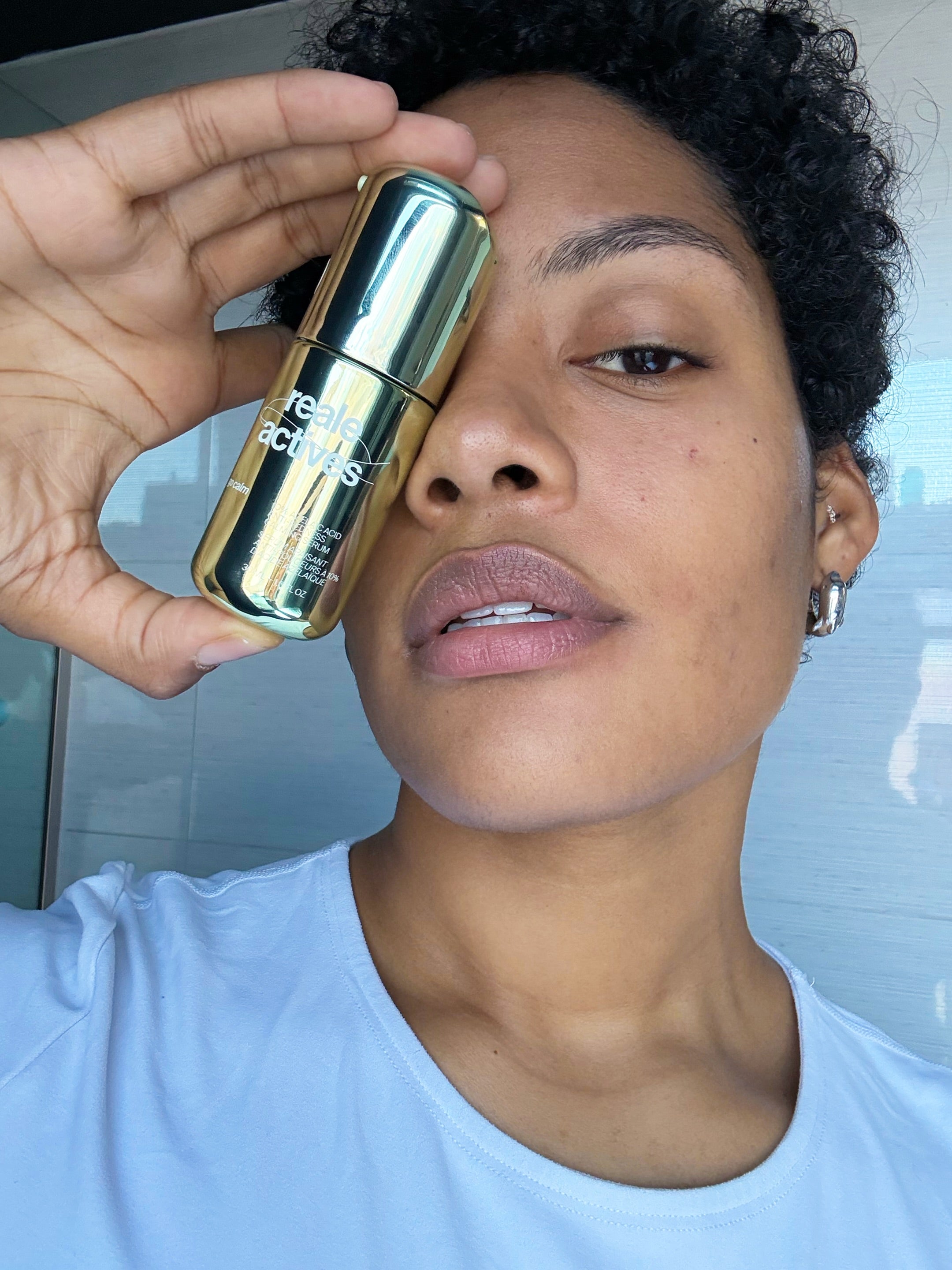 Instagram post with the caption: go calm with @chloevero + @emerittta

our new morning serum is b...